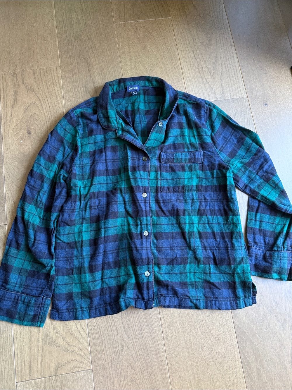GAP Navy and Green Plaid Women's Pajama Set
